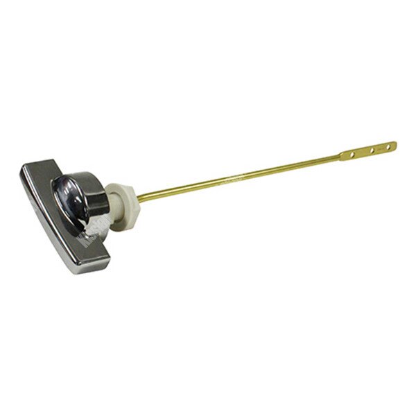 Kissler & Company 60-0327 Toilet Tank Lever – 8" Push Button, Chrome Plated With Brass Arm